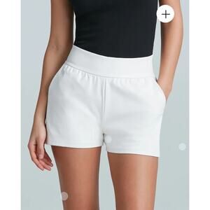 Commando large white faux elastic waistband machine washable shorts